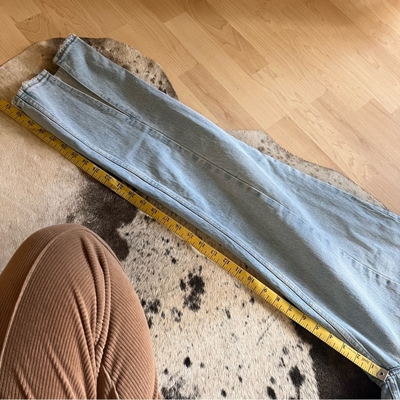 ABERCROMBIE & FITCH The 90s Straight Curve Love Rise Split Hem Jeans Size 28/6‎ - Picture 10 of 11